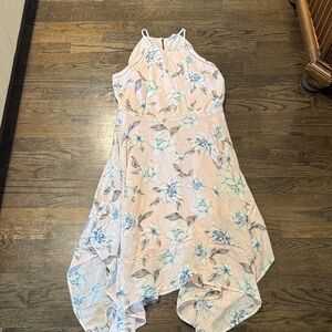 Candie's Pink and Blue Floral Maxi Dress